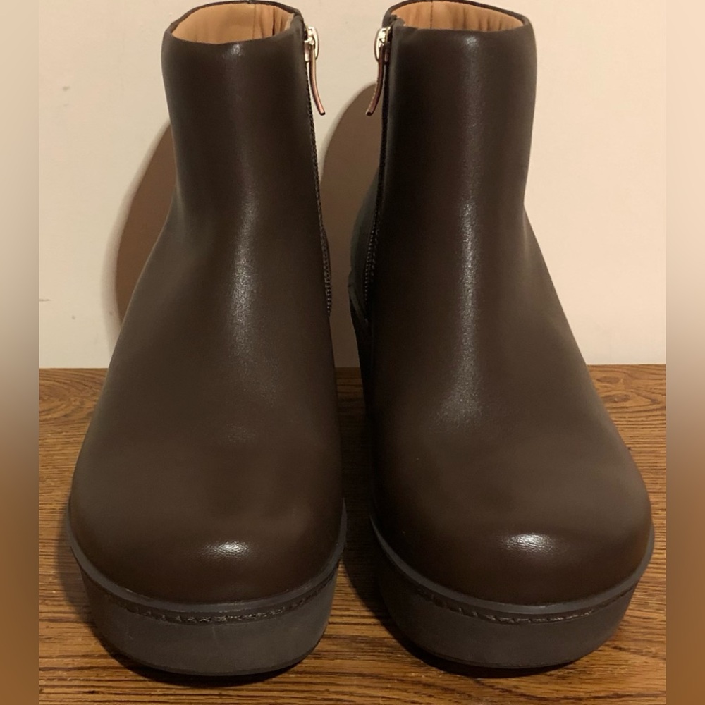 FITFLOP Women's Pilar Platform Ankle Boots Size 8 Brown